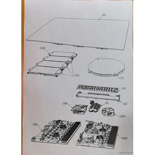 CRISTAL VITROCERAMICA ELECTROLUX, 5 FUEGOS, INDUCCION, HKP65310FB , 590X520MM, RECAMBIO ORIGINAL,140033846019 - Imagen 1