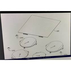 CRISTAL VITROCERAMICA ELECTROLUX, INDUCCION 4 FUEGOS NEGRO, 710X520MM, RECAMBIO ORIGINAL, 5551127581 - Imagen 1