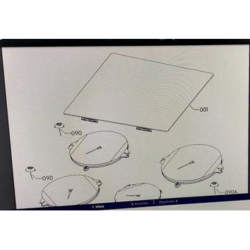 CRISTAL VITROCERAMICA ELECTROLUX, INDUCCION 4 FUEGOS NEGRO, 710X520MM, RECAMBIO ORIGINAL, 5551127581 - Imagen 1