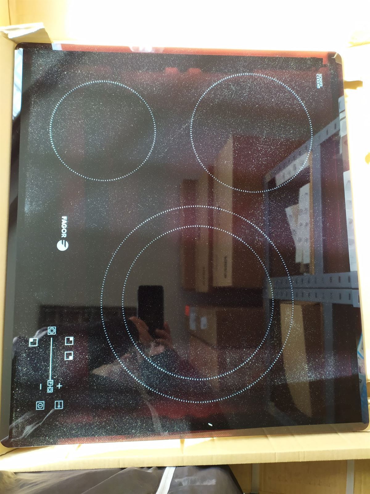 CRISTAL VITROCERAMICA FAGOR, 3 FUEGOS (SOLO CRISTAL), RECAMBIO ORIGINAL, 2V33TS,  AS0000077 - Imagen 2