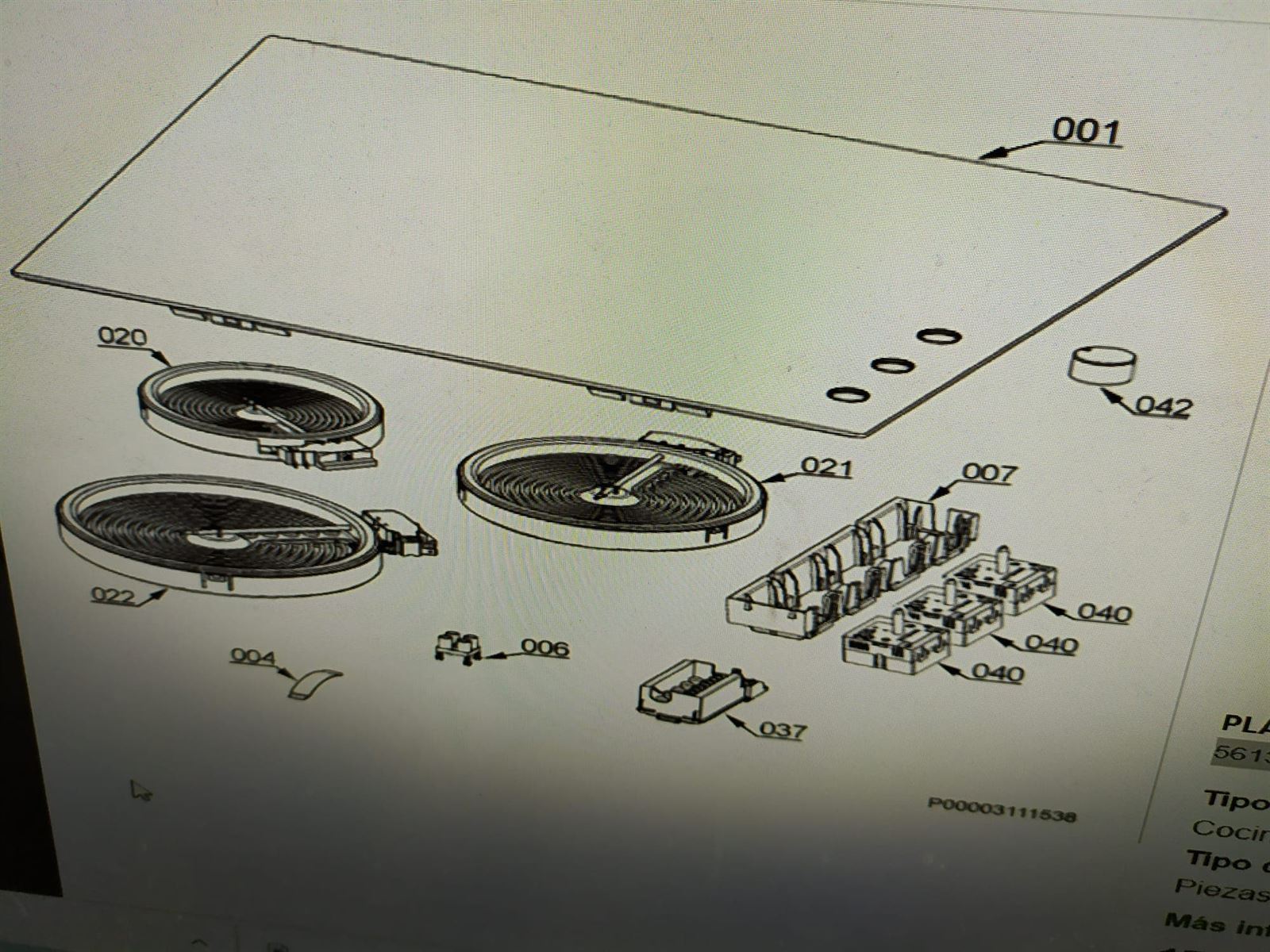 CRISTAL VITROCERAMICA IKEA, MODELO LAGAN HGC3K, 94959336901, 5613293116 - Imagen 1