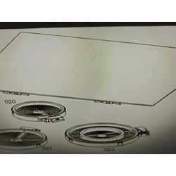 CRISTAL VITROCERAMICA ZANUSSI, NEGRO, 3 FUEGOS, RADIANTE, RECAMBIO ORIGINAL, 590X520,  3058136338 - Imagen 1