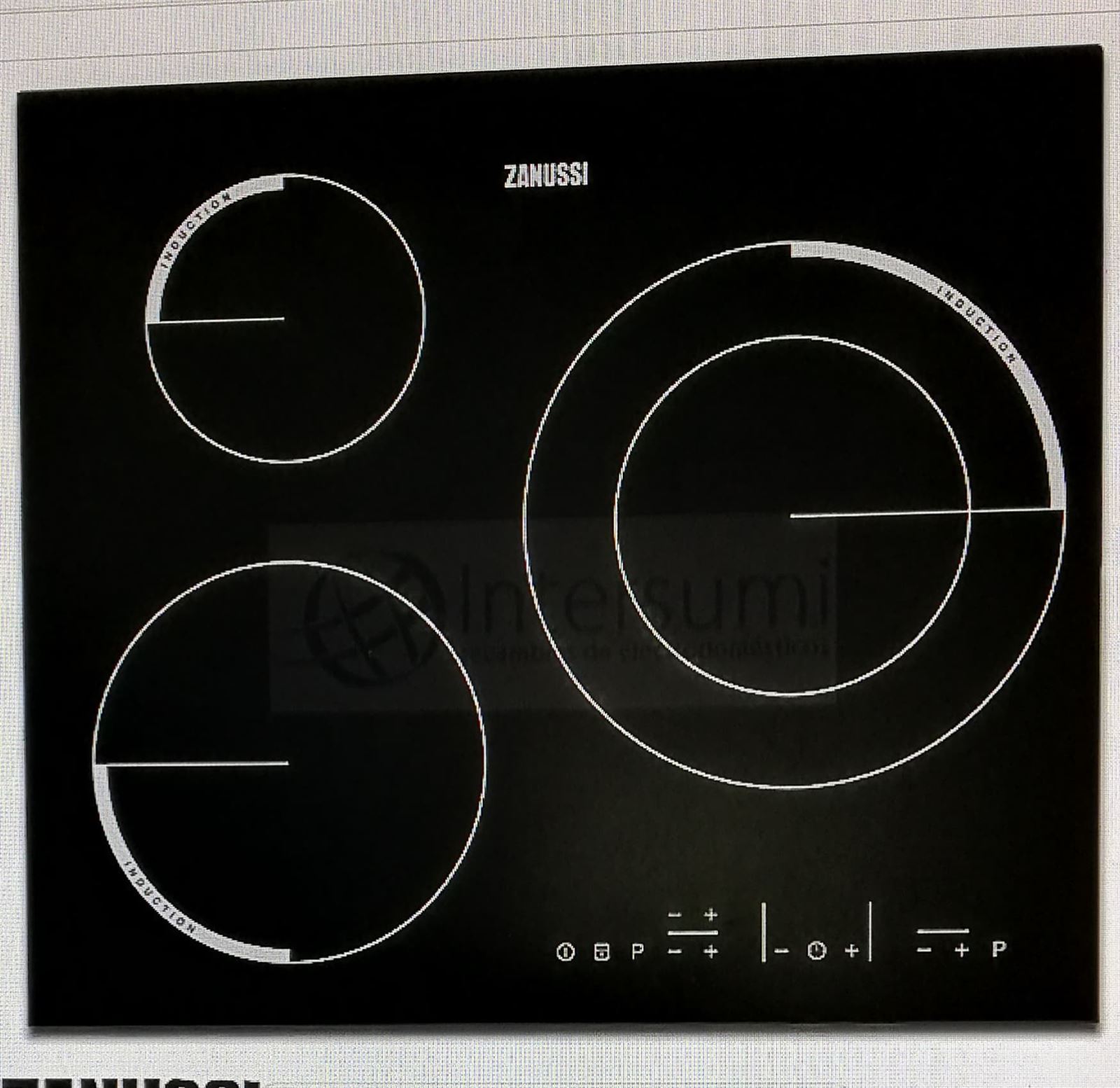 CRISTAL VITROCERAMICA ZANUSSI, Z6233IOK, NEGRO, 3 FUEGOS, INDUCCION,  RECAMBIO ORIGINAL, 590X520 MM, 3058134994, 5616943113