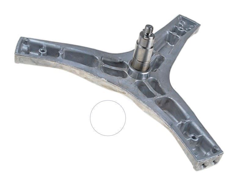 Eje cesto lavadora Fagor 1400rpm, 9 kg, diametro 30/35mm, casquillo 47/15mm, polea 17/27mm,  AS0033342, 2271910125 - Imagen 1