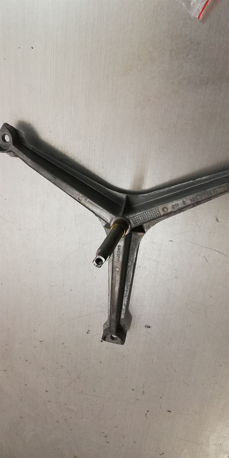 EJE CESTO LAVADORA ZANUSSI, LONGITUD 109/220MM, EJE 17MM, CASQUILLO 22MM, POLEA 17X11X15, ROSCA M8, 600RPM,  2274750113 - Imagen 5