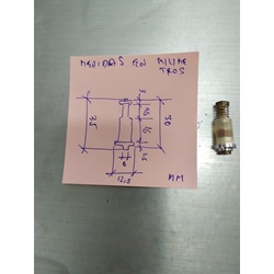 ELECTROIMAN GRIFO GAS, LARGO 35 MM, 2648/4, ORKLI-2B, 4244/4,  FVP1601, 40-2024, DIAMETRO 12,5/8,5 MM,   9708 - Imagen 1