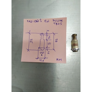 ELECTROIMAN GRIFO GAS, LARGO 35 MM, DIAMETRO 12,5/8,5 MM,   9708 - Imagen 1