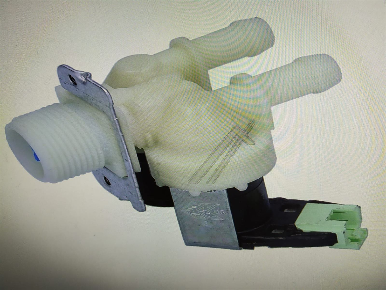 ELECTROVALVULA LAVADORA,  2 VIAS,  180º, 220V, SALIDA 12 MM, ENTRADA 3/4, WHIRLPOOL, INDESIT,  BALAY, 481228128468 - Imagen 1