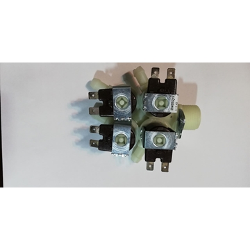 ELECTROVÁLVULA LAVADORA UNIVERSAL, 4 VÍAS, SALIDA 180º, ENTRADA 3/4, SALIDA 12 MM,  62AB027 - Imagen 1