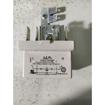 FILTRO ANTIPARASITARIO LAVADORA,  0.1 MF, 2x 27 nanoFARADIOS, 16A, 250V, 1650002013 - Imagen 2