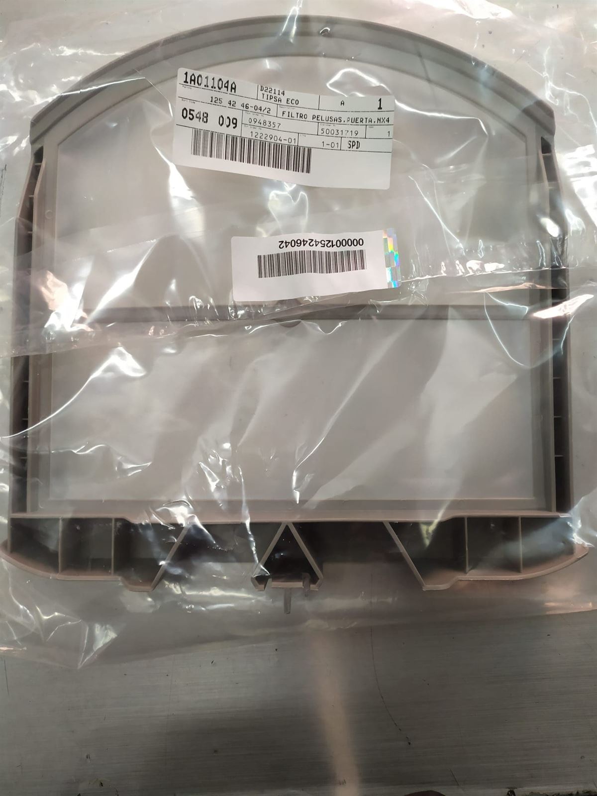 FILTRO PELUSAS SECADORA ZANUSSI, RECAMBIO ORIGINAL, 916094204,  1254246042 - Imagen 2