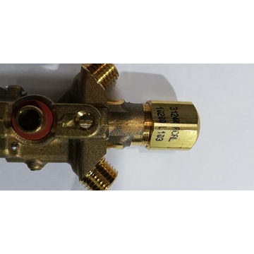 GRIFO GAS COPRECI HORNO COCINA ALASKA, SALIDA QUEMADOR GRILL, SALIDA QUEMADOR INFERIOR, 2 TERMOPAR M8, EJE 6MM, M14, LARGO 117MM, BRIDA CENTRO TORNILLOS 30MM, 93030182 - Imagen 2