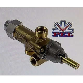GRIFO GAS PEL21S, Grifo de gas PEL tipo 21S entrada gas M16x1,5 (tubo ø 10mm)M16x1,5 TERMOPAR M9x1 A.GAS222 - Imagen 1