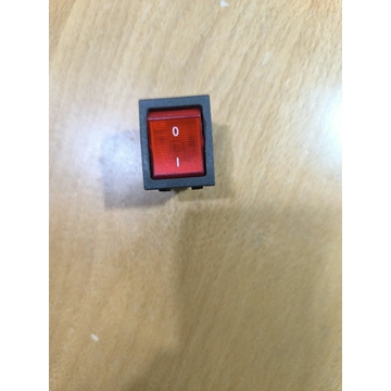 INTERRUPTOR BASCULANTE, MONTAJE 30X22MM, CON LUZ, ROJO, 4 CONTACTOS, 16 A, 2 NO, 250V, FASTON 6,3MM, 301001 - Imagen 1