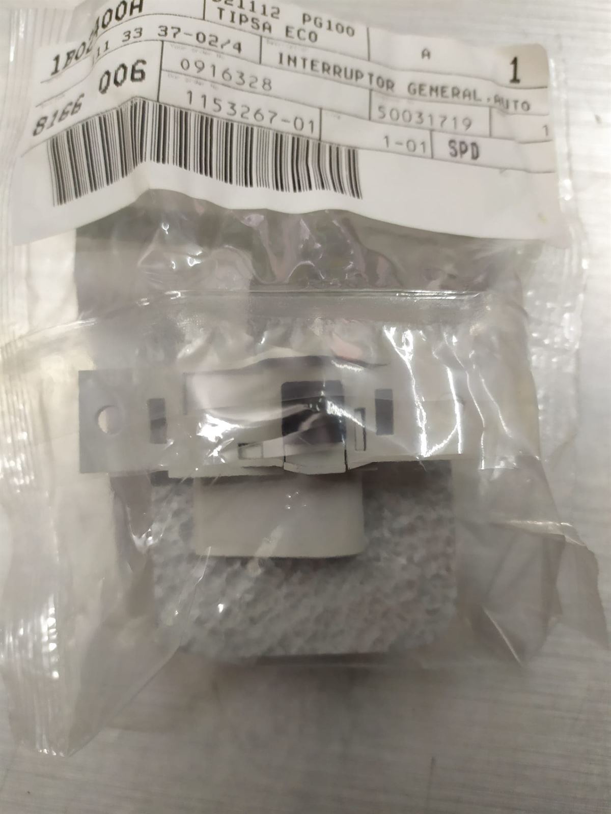 INTERRUPTOR GENERAL LAVAVAJILLAS ELECTROLUX, AEG, ZANUSSI, F65042M0P, RECAMBIO ORIGINAL,  1113337024 - Imagen 1