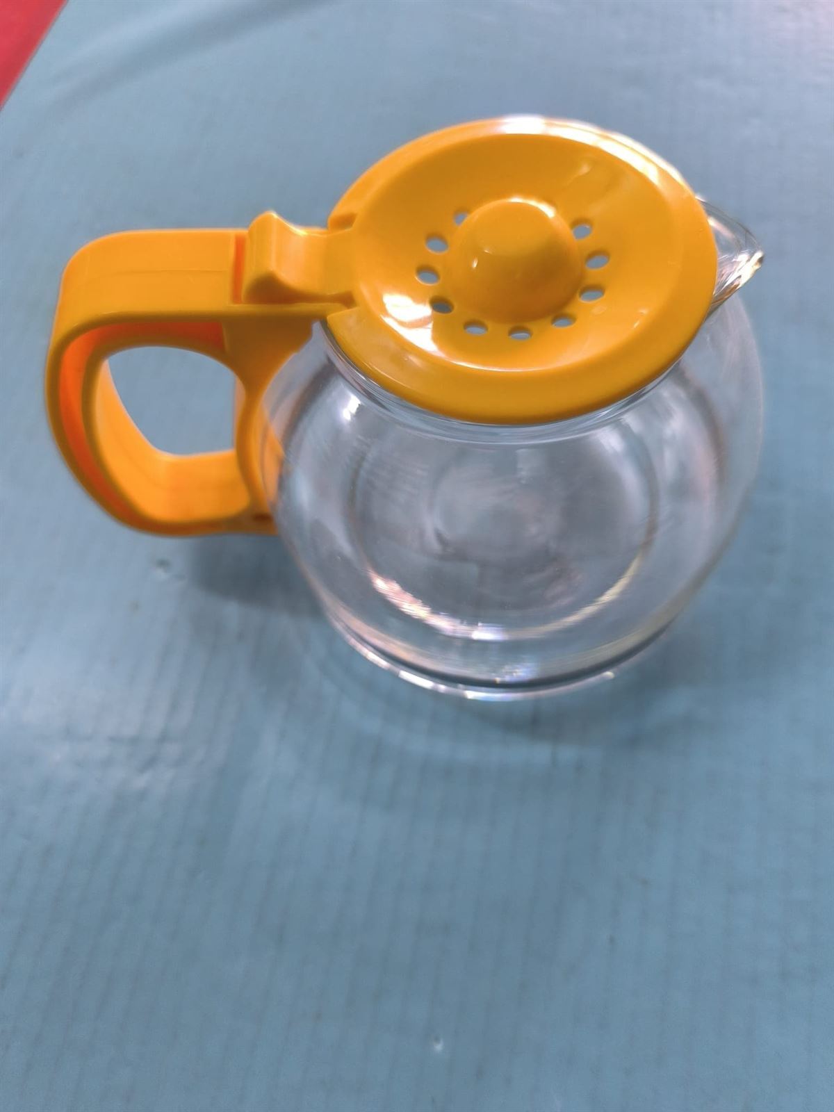 JARRA CAFETERA MOULINEX, SOLEA, UFESA, CON TAPA, AMARILLA, DIAMETRO 85/120MM, ALTO 105MM, 6348295368A - Imagen 1