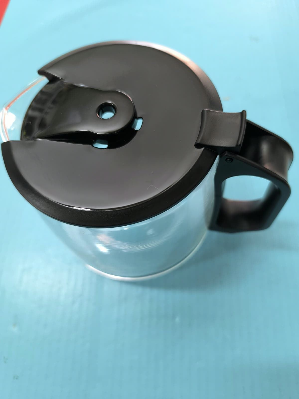 JARRA CAFETERA TAURUS, VERONA, CON TAPA, NEGRA, DIAMETRO 85/135 MM, ALTO 130MM, 120TA0101 - Imagen 1