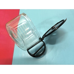 JARRA CAFETERA UNIVERSAL, CON TAPA, ADAPTABLE VARIAS MARCAS, COLOR NEGRA, ALTO 100MM, DIAMETRO 100/145 MM, 120UN0150A - Imagen 2