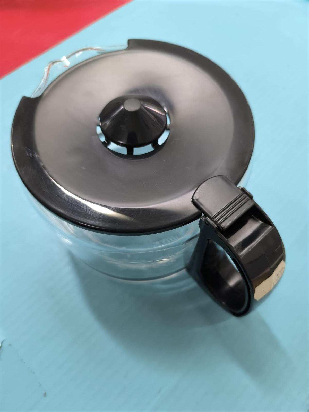 JARRA CAFETERA UNIVERSAL, CON TAPA, DIAMETRO 115/150MM, ALTO 115/130MM, NEGRA, 6348402193 - Imagen 1