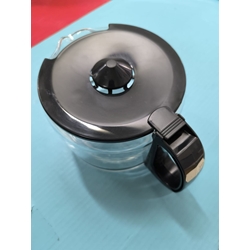 JARRA CAFETERA UNIVERSAL, CON TAPA, DIAMETRO 115/150MM, ALTO 115/130MM, NEGRA, 6348402193 - Imagen 1