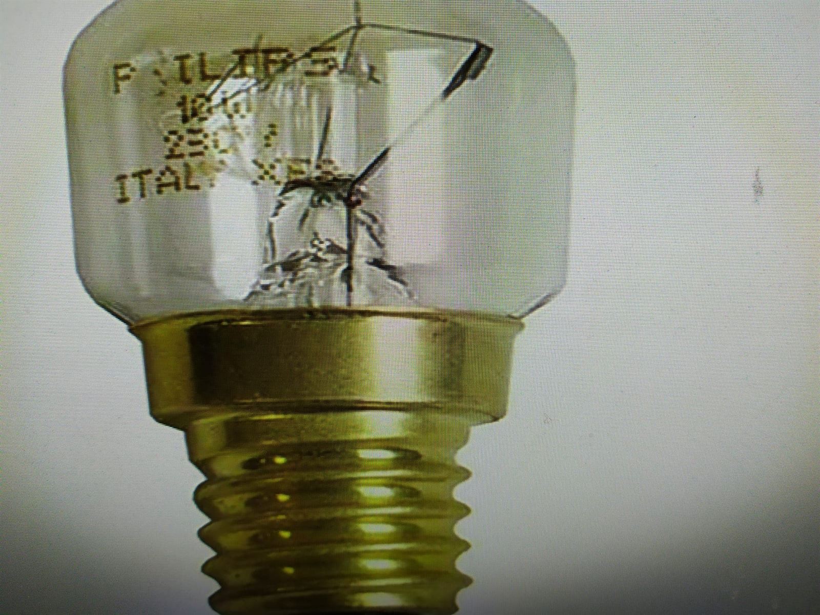 LAMPARA BOMBILLA SECADORA ZANUSSI, LUZ INTERIOR, BOMBILLA 10W, RECAMBIO ORIGINAL,   1256508019 - Imagen 1