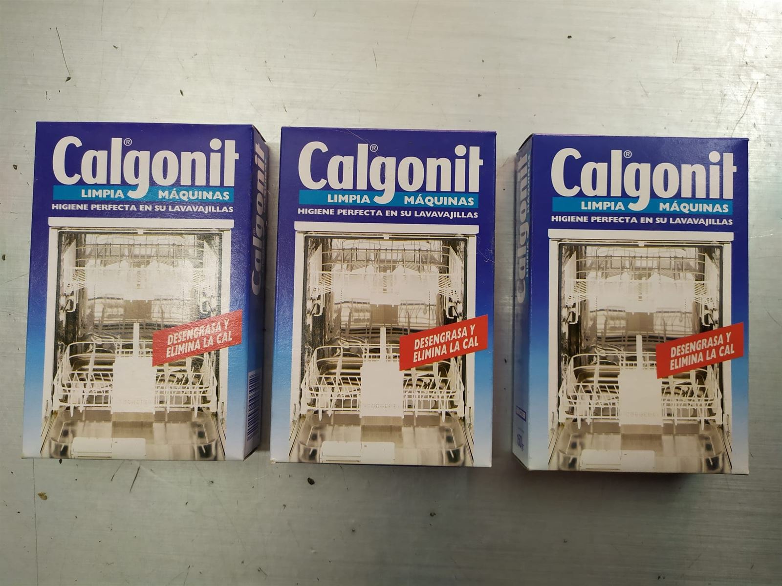 LIMPIAMAQUINAS LAVAVAJILLAS, LAVADORAS, DESENGRASA Y ELIMINA LA CAL, CAJA 150 GRAMOS, KIT 3 UNIDADES,  8410104003012A - Imagen 1