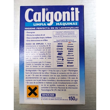 LIMPIAMAQUINAS LAVAVAJILLAS, LAVADORAS, DESENGRASA Y ELIMINA LA CAL, CAJA 150 GRAMOS, KIT 3 UNIDADES,  8410104003012A - Imagen 2