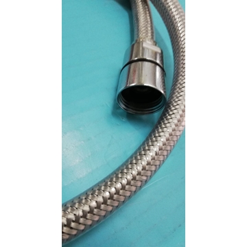 MANGUERA FLEXIBLE INOX PARA GRIFO FREGADERO, TUBO FLEXIBLE GRIFO FREGADERO, LARGO 1 METRO, TERMINALES HEMBRA 1/2 PULGADA, EXTERIOR DEL TUBO PLASTIFICADO,013868 - Imagen 1