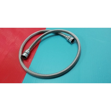 MANGUERA FLEXIBLE INOX PARA GRIFO FREGADERO, TUBO FLEXIBLE GRIFO FREGADERO, LARGO 1 METRO, TERMINALES HEMBRA 1/2 PULGADA, EXTERIOR DEL TUBO PLASTIFICADO,013868 - Imagen 2