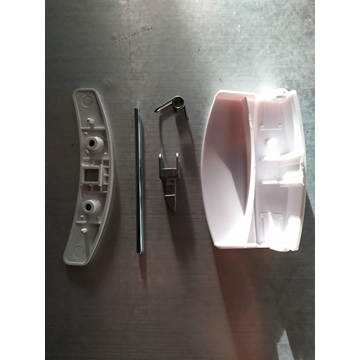 MANILLA CIERRE PUERTA LAVADORA ZANUSSI, ELECTROLUX, AEG, KIT, RECAMBIO ALTERNATIVO, BLANCO,  50289057007 - Imagen 1