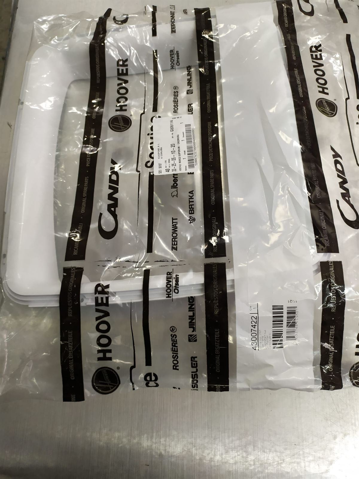 MARCO SUPERIOR ENCIMERA LAVADORA CARGA SUPERIOR CANDY, OTSEIN, RECAMBIO ORIGINAL, 43007422,   G806114 - Imagen 2