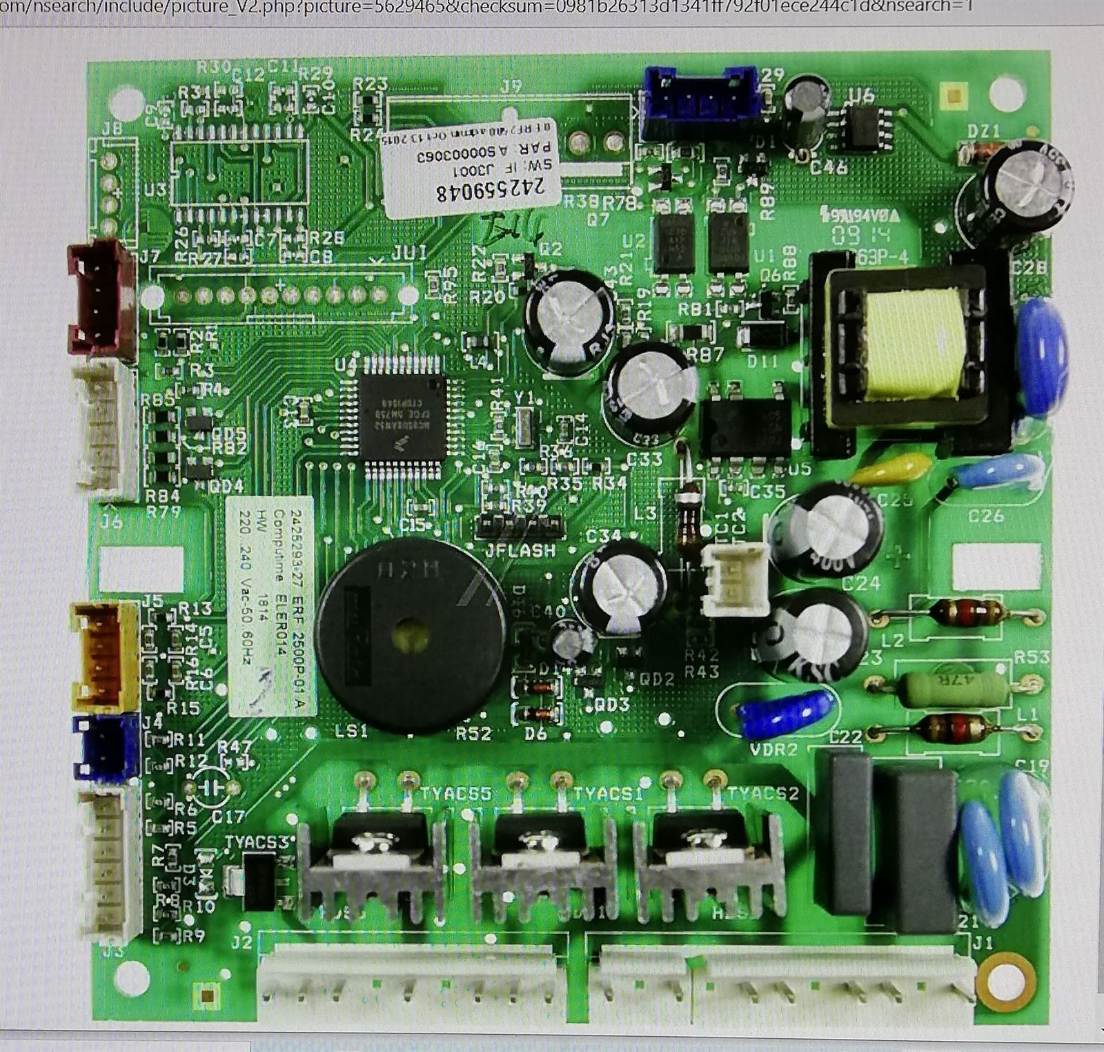 MODULO ELECTRONICO FRIGORIFICO AEG, ELECTROLUX, ZANUSSI, S75578KG3, A75248-GA3, RECAMBIO ORIGINAL, 2425590482 - Imagen 1
