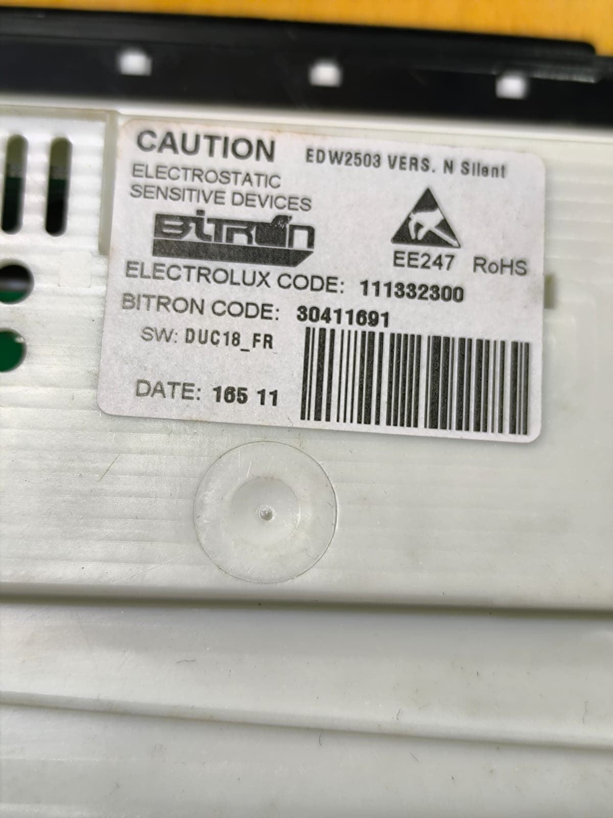 MODULO ELECTRONICO LAVAVAJILLAS ELECTROLUX, ESL68040,  1113323008 - Imagen 1