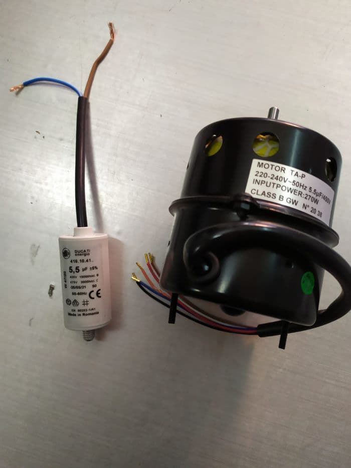 MOTOR CAMPANA CATA, 270W, 220V, 5,5 MICROFARADIOS, 6 CABLES,  A41CA1031 - Imagen 1