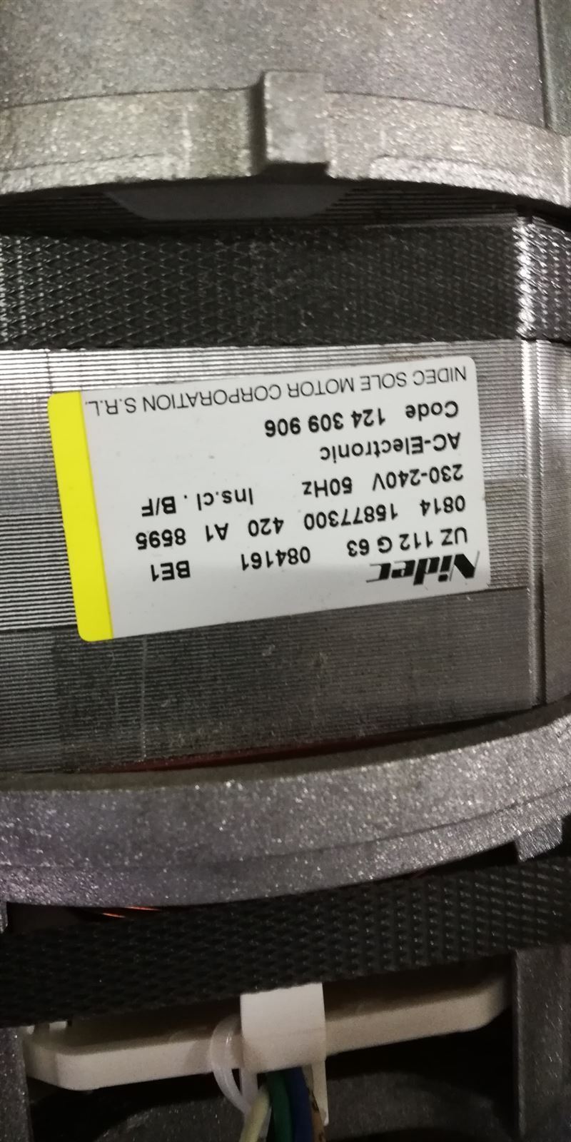 MOTOR LAVADORA AEG, ELECTROLUX, RECAMBIO ORIGINAL,1243099056 - Imagen 2