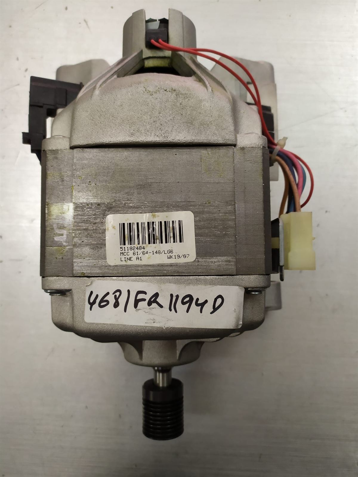 MOTOR LAVADORA LG, POLEA ESTRIADA DIAMETRO 25 MM,  4681FR1194D - Imagen 1