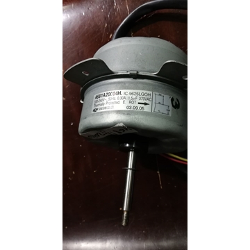 MOTOR VENTILADOR CONDENSADOR AIRE ACONDICIONADO LG, DIAMETRO MOTOR 97MM, DIAMETRO AGUJEROS AMARRE 117MM,3 CABLES, 370W, 220V, 1,5 MICROFARADIOS, EJE 7,9X42X58MM, ROSCA M6, 4681AC2026D - Imagen 1