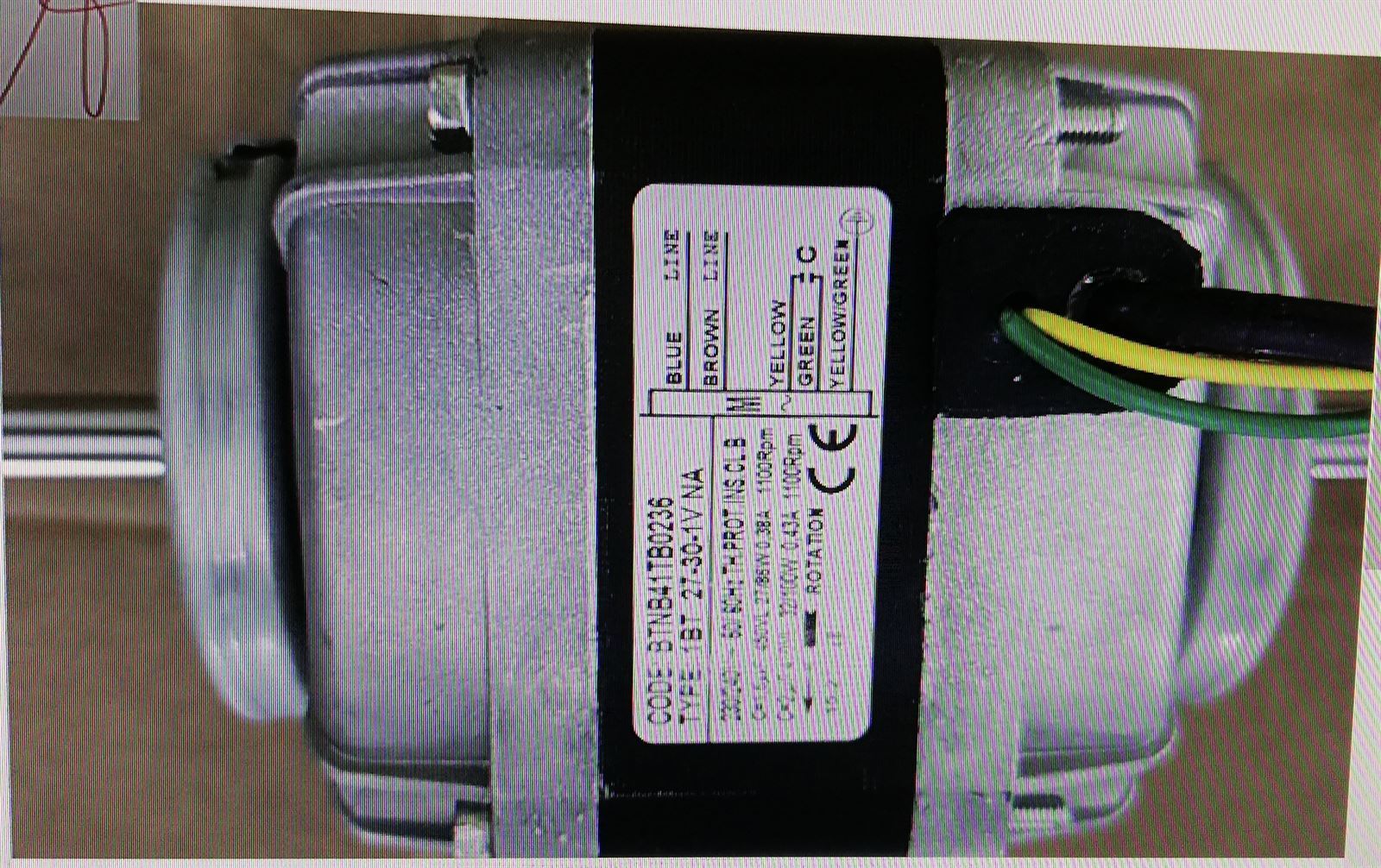 MOTOR VENTILADOR FRIGORIFICO, 220V, 27/86W, 1100 RPM, ROTACION IZQUIERDA, 1,5 MICROFARADIOS, LARGO EJE 510MM, DIAMETRO EJE 9,5MM, BTNB41TB0236 - Imagen 1