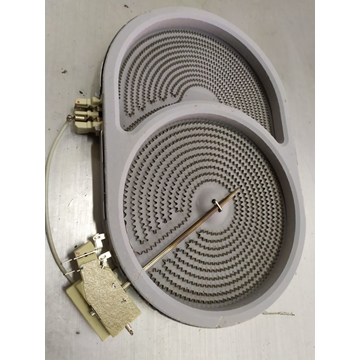 PLACA RADIANTE FUEGO VITROCERAMICA DOBLE CANDY, sin calor residual, 2400/1500 W, 230 V,  41015054 - Imagen 1