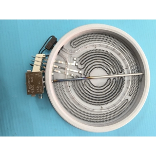 PLACA VITROCERAMICA BOSCH, BALAY, SIEMENS, DIAMETRO EXTERIOR 230 MM, 2400 W, 220V, HALOGENA, CON CALOR RESIDUAL, ORIGINAL EGO, 10.91503.334, 4390302320 - Imagen 1