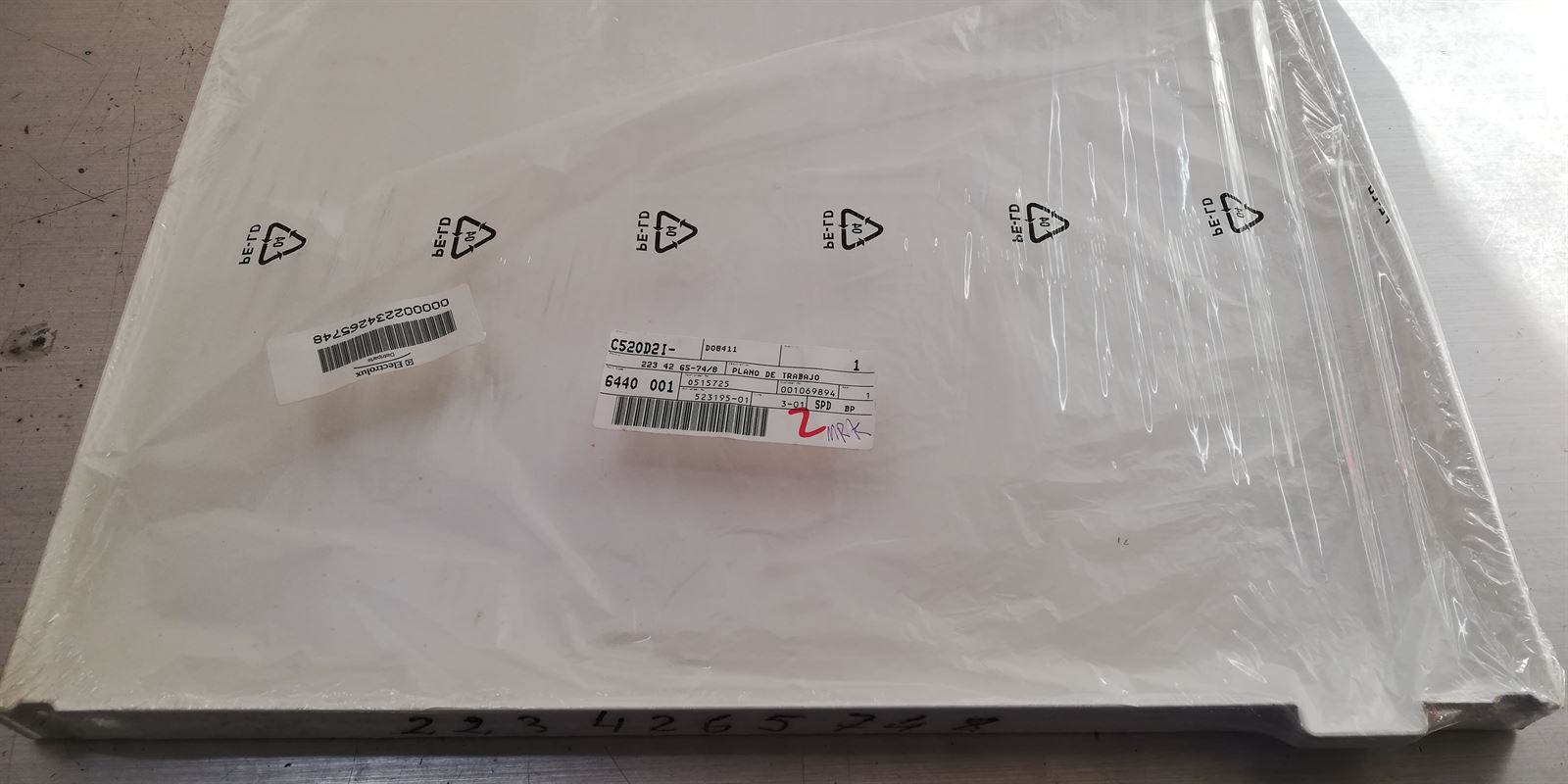 PLANO DE TRABAJO, TAPA SUPERIOR, ANCHO 545 MM, FONDO 535 MM,   2234265748 - Imagen 3