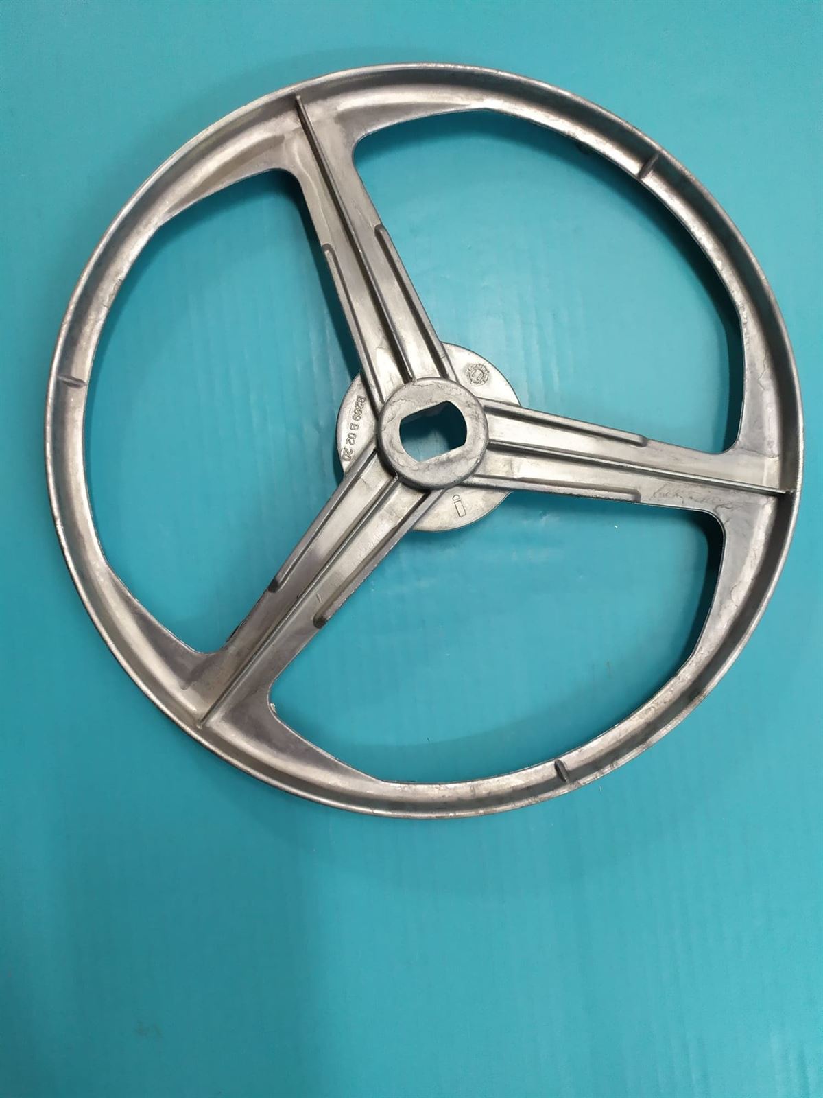 POLEA LAVADORA FAGOR, RECAMBIO ORIGINAL, PLANA, DIAMETRO 276 MM, EJE 24X17 MM,  L69B003A8 - Imagen 2