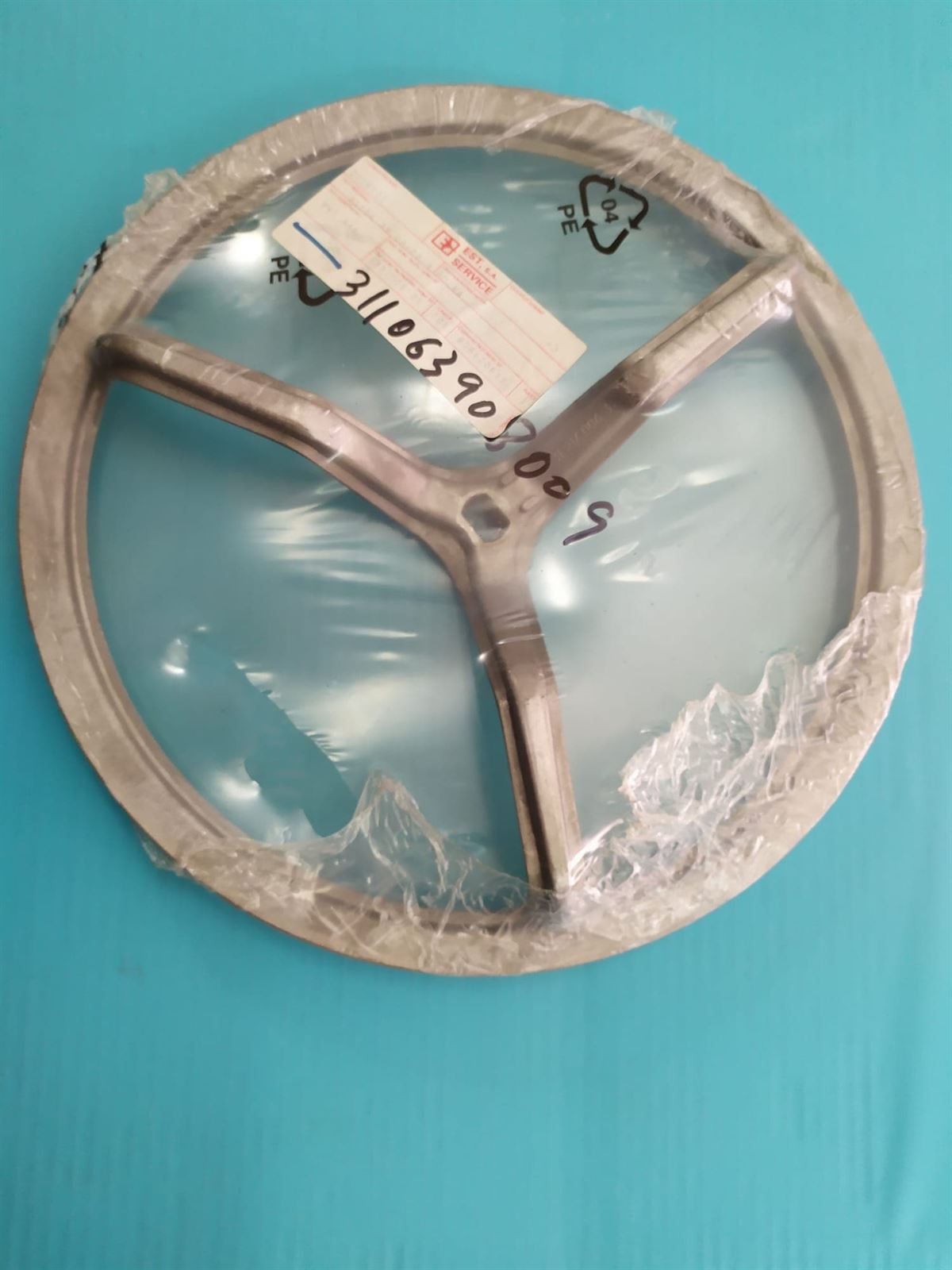 POLEA LAVADORA, PARA CORREA TRAPEZOIDAL 3L, DIAMETRO 327MM, EJE 17X11MM,  311063908009 - Imagen 1