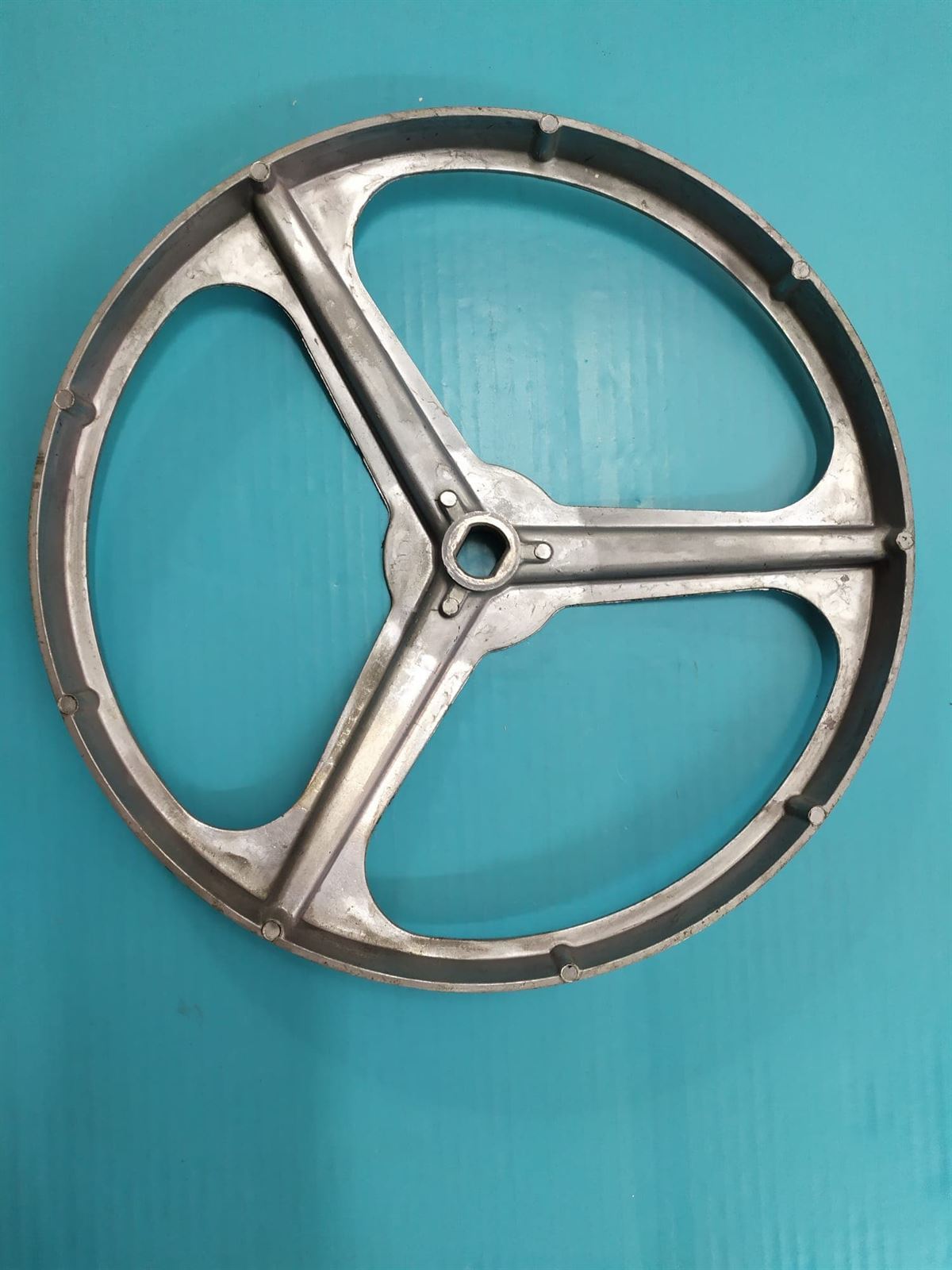 POLEA LAVADORA, RECAMBIO ORIGINAL, PLANA, DIAMETRO 293 MM, EJE 18X14 MM, 396054 - Imagen 1