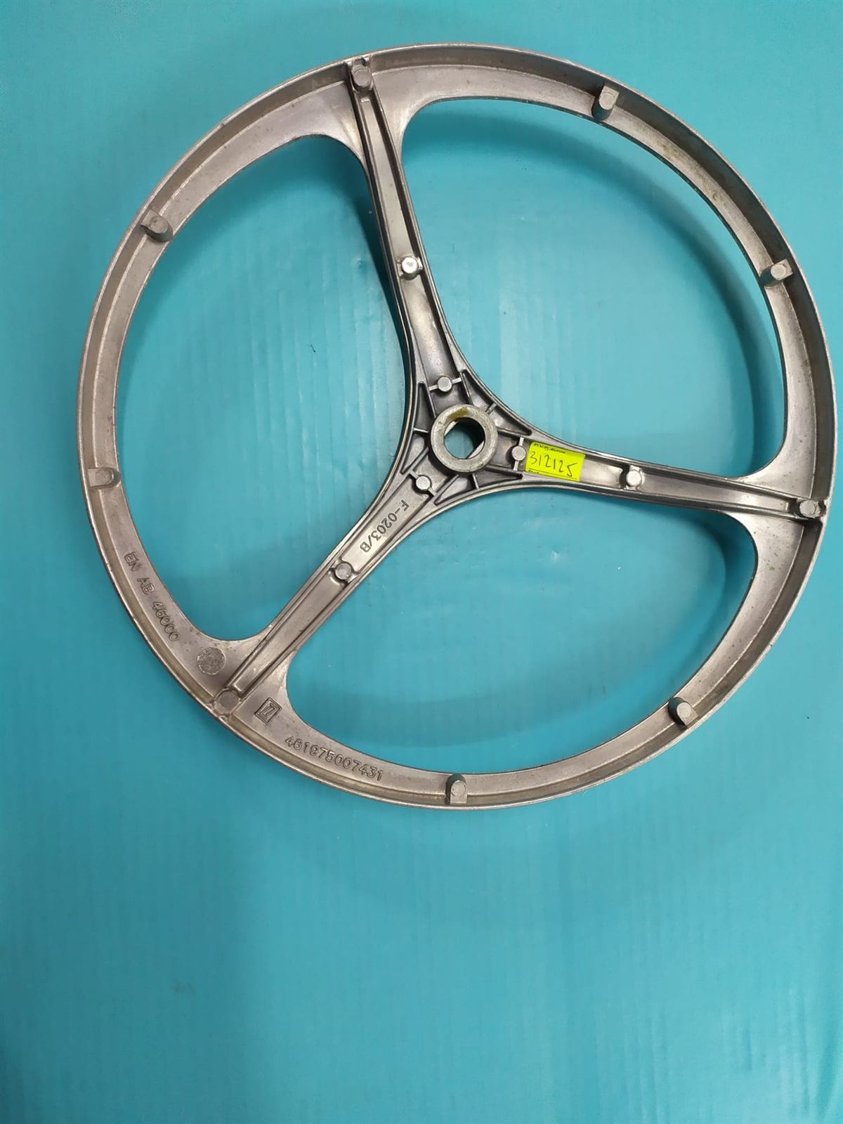 POLEA LAVADORA, WHIRLPOOL, PLANA, DIAMETRO 298 MM, EJE 17X13 MM,  461975007431 - Imagen 2