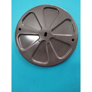 POLEA LAVADORA ZANUSSI, AEG, ELECTROLUX, RECAMBIO ORIGINAL, VITRIFICADA, PLANA, DIAMETRO 268/260 MM, EJE 17X10 MM, 311090233009 - Imagen 2