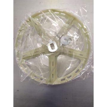 POLEA LAVADORA ZANUSSI, ELECTROLUX, AEG, IKEA 91452814300, RECAMBIO ORIGINAL, PLANA, DIAMETRO 273 MM, EJE 25X14 MM, 50298249009 - Imagen 2