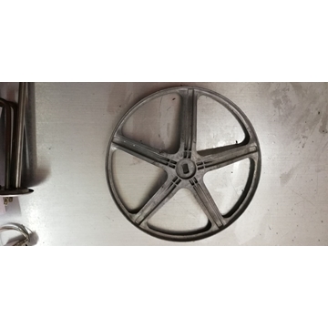 POLEA LAVADORA ZANUSSI, ELECTROLUX, AEG, RECAMBIO ORIGINAL, PLANA, CORREA ESTRIADA, DIAMETRO 312MM, EJE 19,7X10,7 MM, 50299359005,   1249693001 - Imagen 1