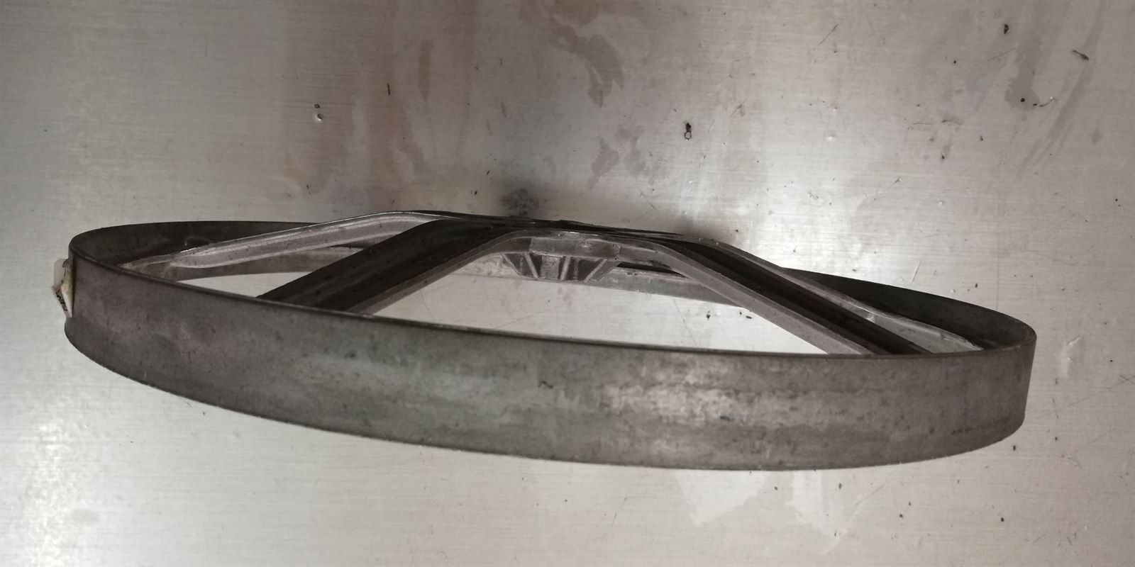 POLEA LAVADORA ZANUSSI, ELECTROLUX, AEG, RECAMBIO ORIGINAL, PLANA, CORREA ESTRIADA, DIAMETRO 312MM, EJE 19,7X10,7 MM, 50299359005,   1249693001 - Imagen 2