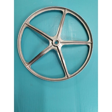 POLEA LAVADORA ZANUSSI, ELECTROLUX, AEG, RECAMBIO ORIGINAL, PLANA, DIAMETRO 268MM, EJE 17X11X9 MM, 1260396104 - Imagen 2